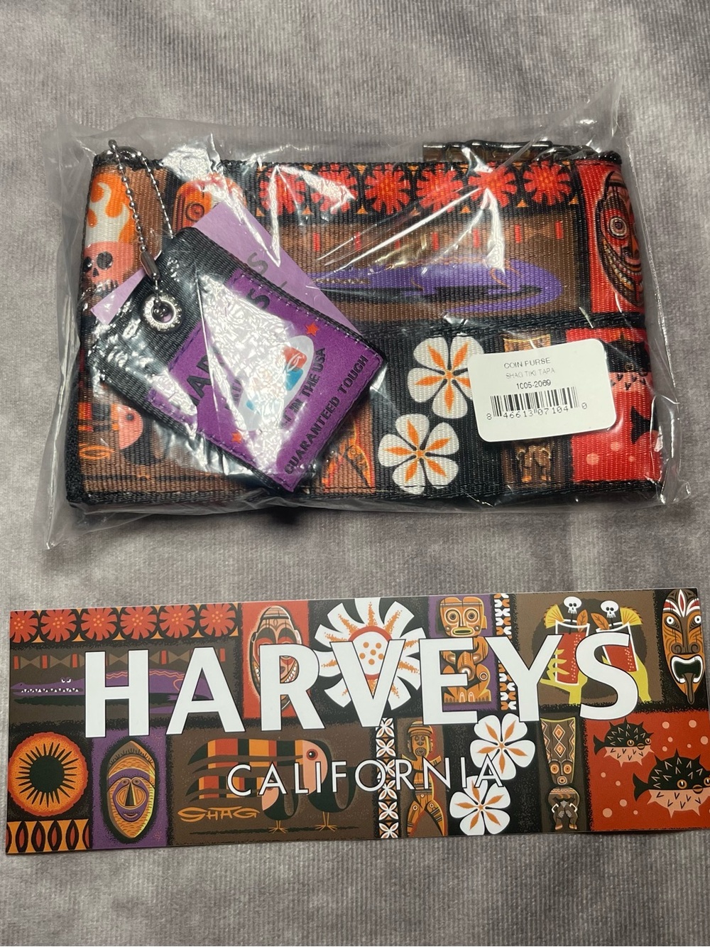 New Harvey’s Tiki Tapa Coin Purse & Sticker - SOLD OUT